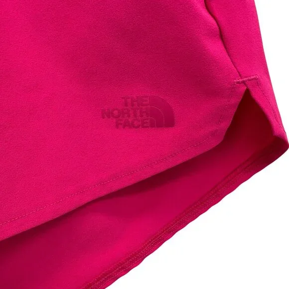 The North Face Womens Small Shorts Pull On Neon Pink Athletic Short Zipper - Picture 2 of 8